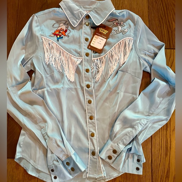 Unique Vintage Tops - Looney Tunes Western Shirt